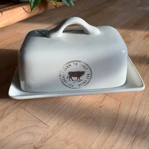 Creative Coop Stoneware Butter Dish